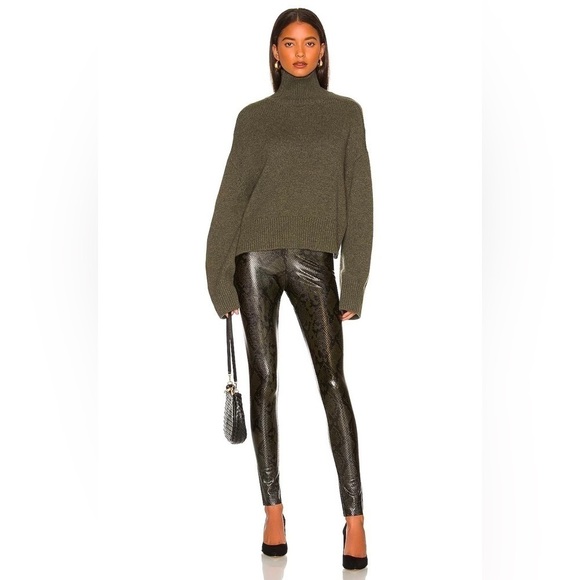 NWT Commando Faux Leather Moss Snake Leggings, Size 2X - Picture 1 of 9